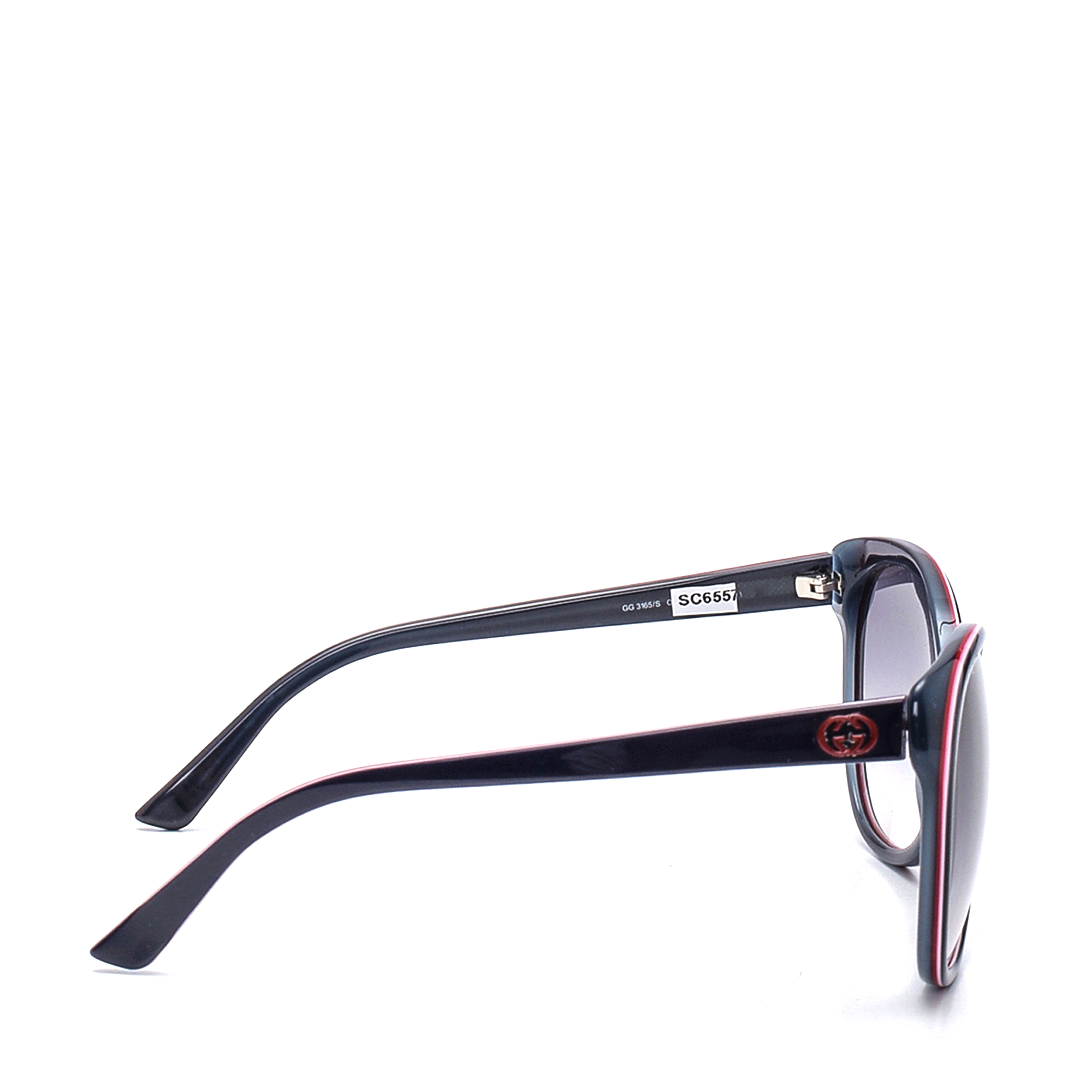 Gucci - Navy Blue Rectangle with Tortoise Shell Sunglasses